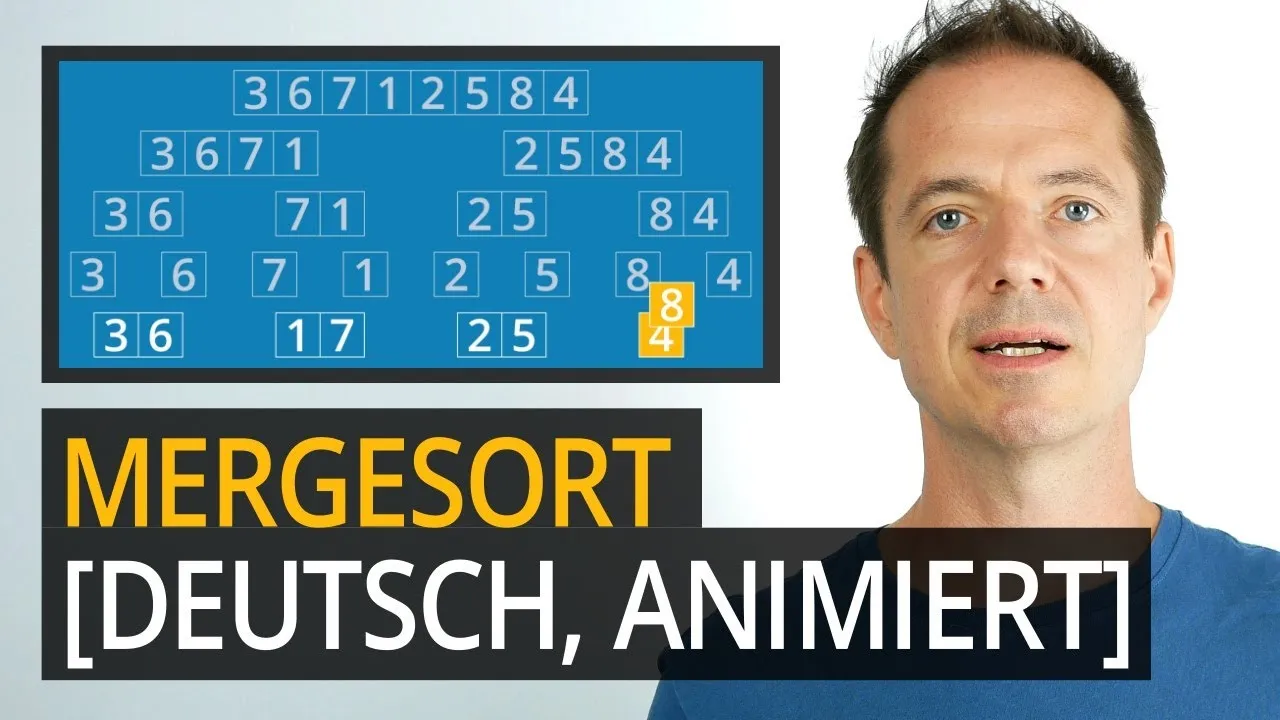 Mergesort Algorithmus [mit Animation, Deutsch]