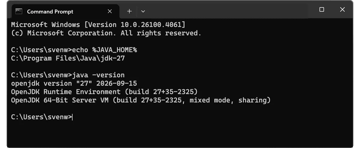 Java-Version prüfen unter Windows