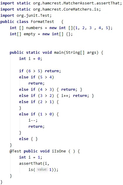 Unformatted code