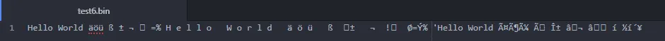 Display of file contents with character encoding ISO-8859-1