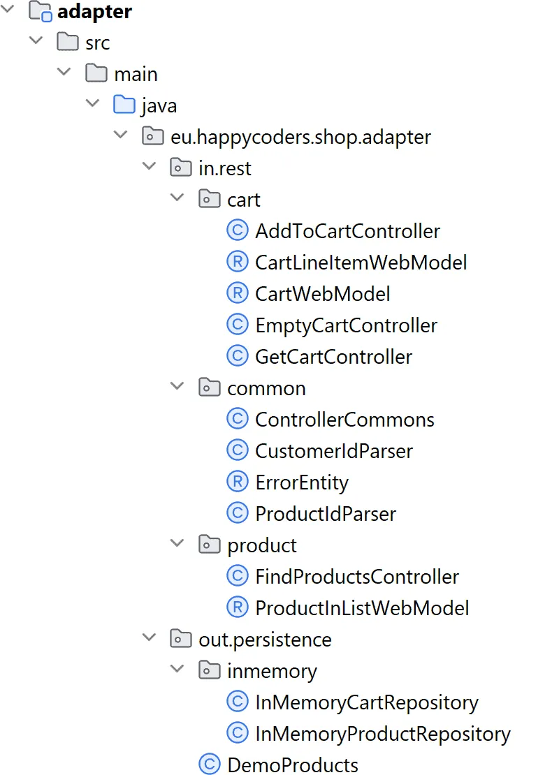 Hexagonale Architektur mit Java - Adapter-Klassen