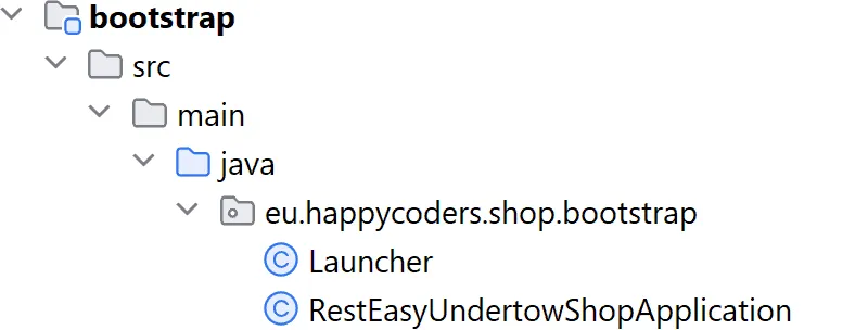 Hexagonale Architektur mit Java - Bootstrap-Klassen