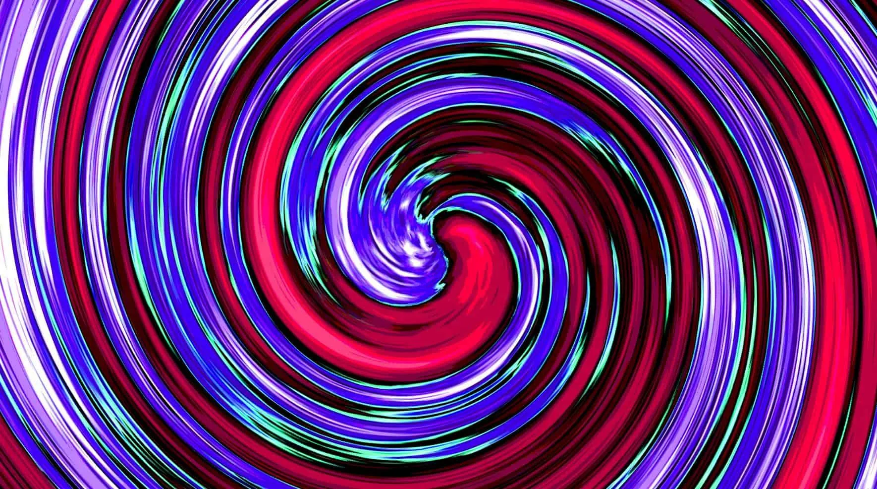 Colored spiral of blue, red and violet