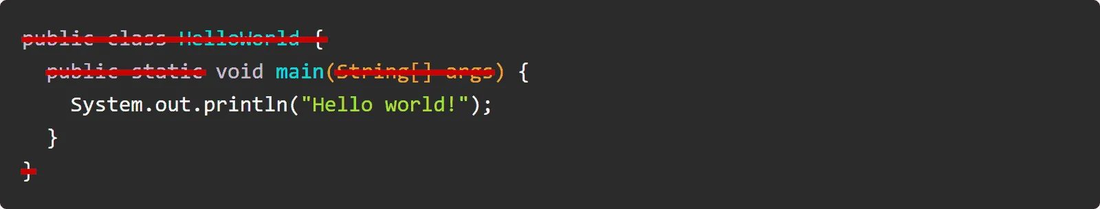 java 22 implicitly declared classes and instance main methods