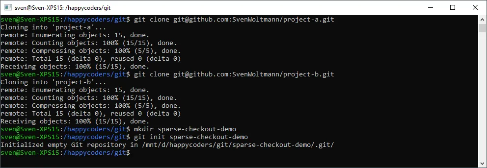 Git-Repositories mergen – Schritt 1