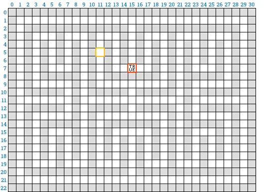 boolean-Array „discovered“ mit markierter Katzenposition