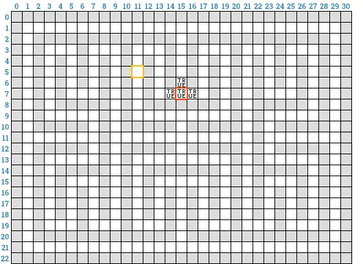 boolean-Array „discovered“ mit im nächsten Schritt erreichbaren Feldern