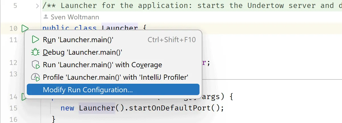 Starting the Ports and Adapters application – changing the configuration