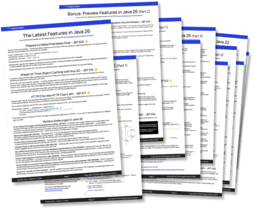 Java Versions Cheat Sheet – PDF Download (up to Java 26)