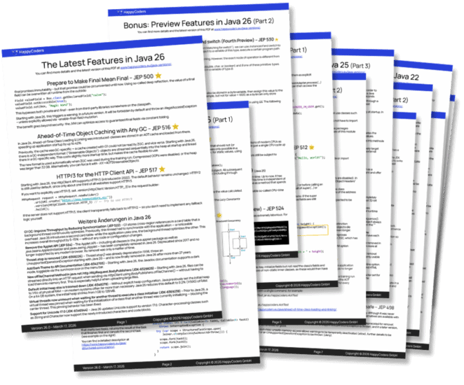 Java Versions Cheat Sheet – PDF Download (up to Java 26)